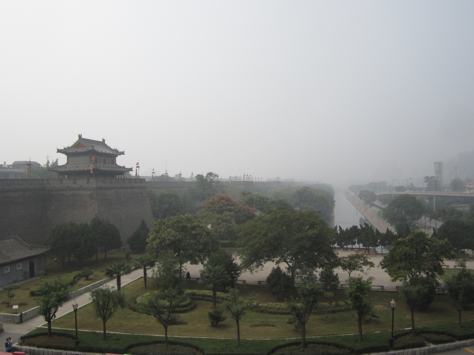 Auf der Mauer von Xian
